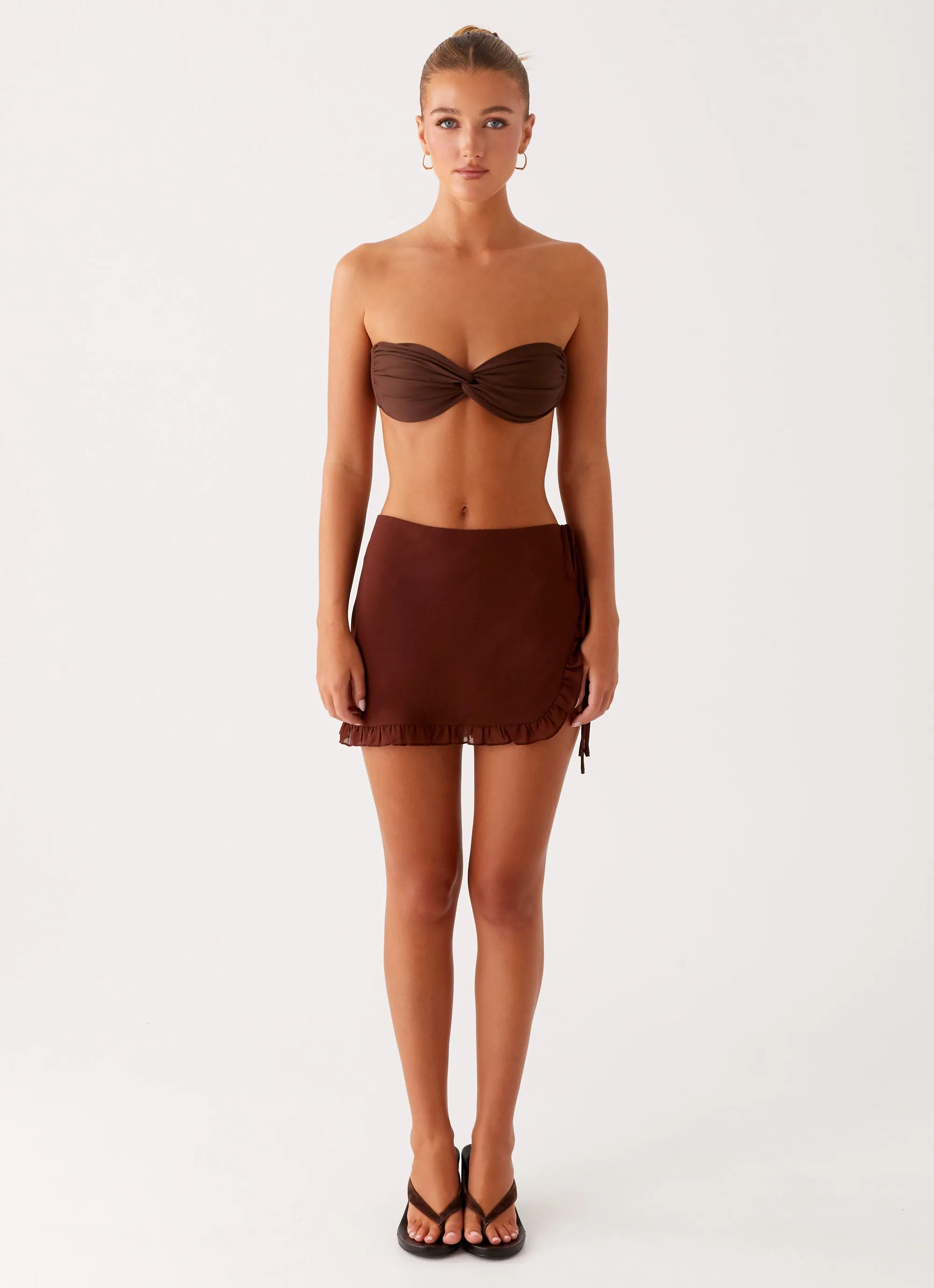 Timeless Beauty Happy Scent Iggy Mini Skirt - Chocolate