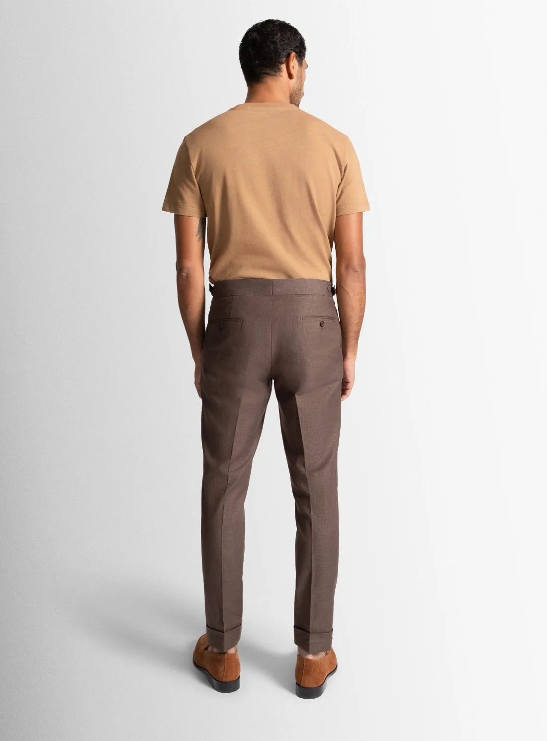 Santorini Espresso Brown Trousers HighRiseWaist hypoallergenic material