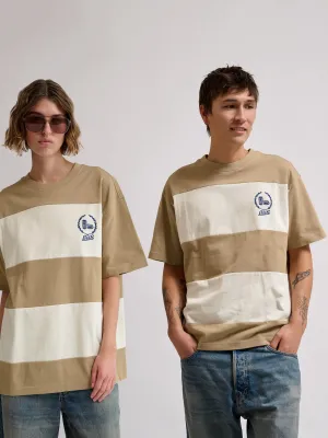 Loose T-Shirt S/S Bees Stripe Soft touch finish