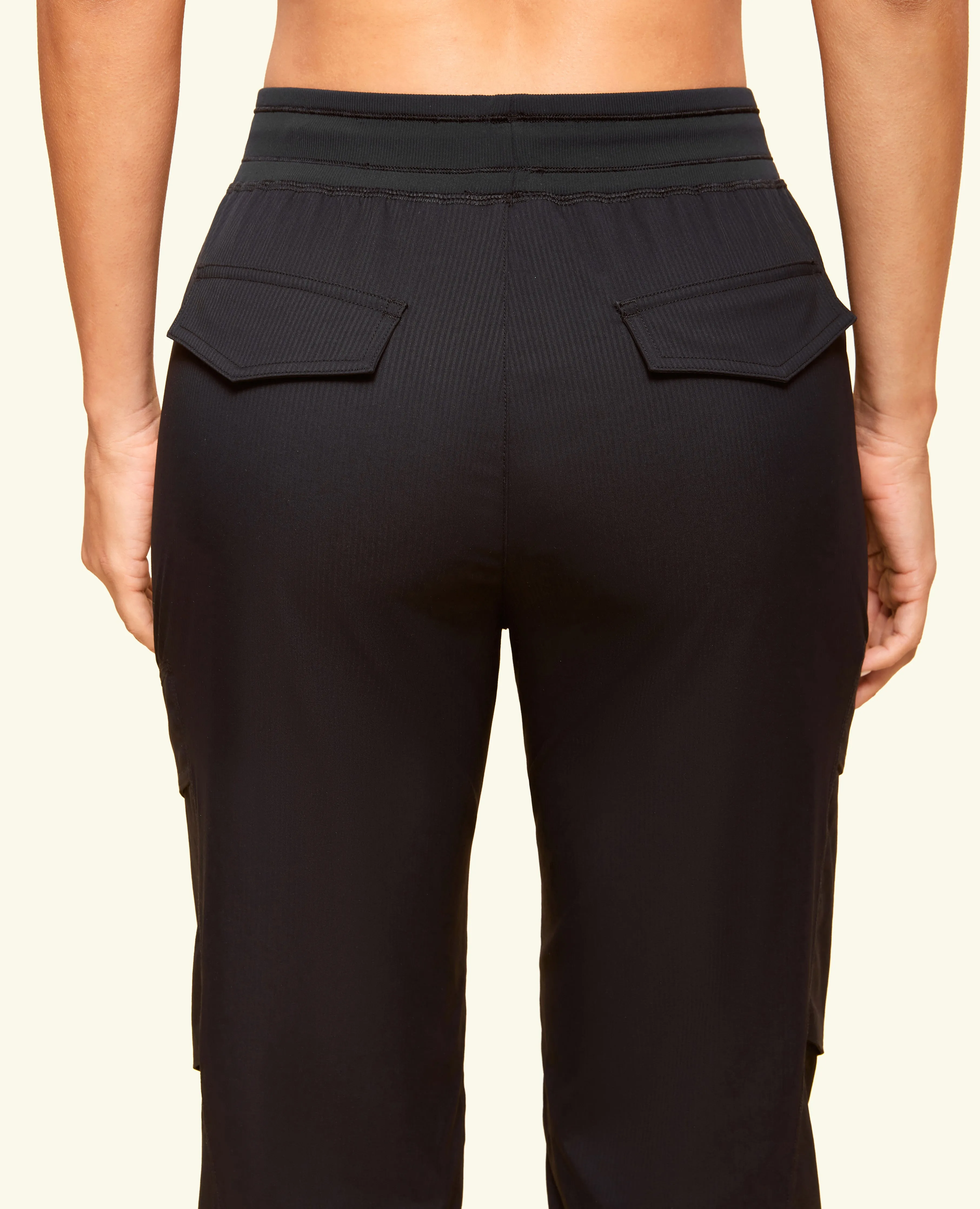 Drawstring Pocket Loose Fit Pants - Black For Adults Slim Fit Ultra Light Casual Wearer