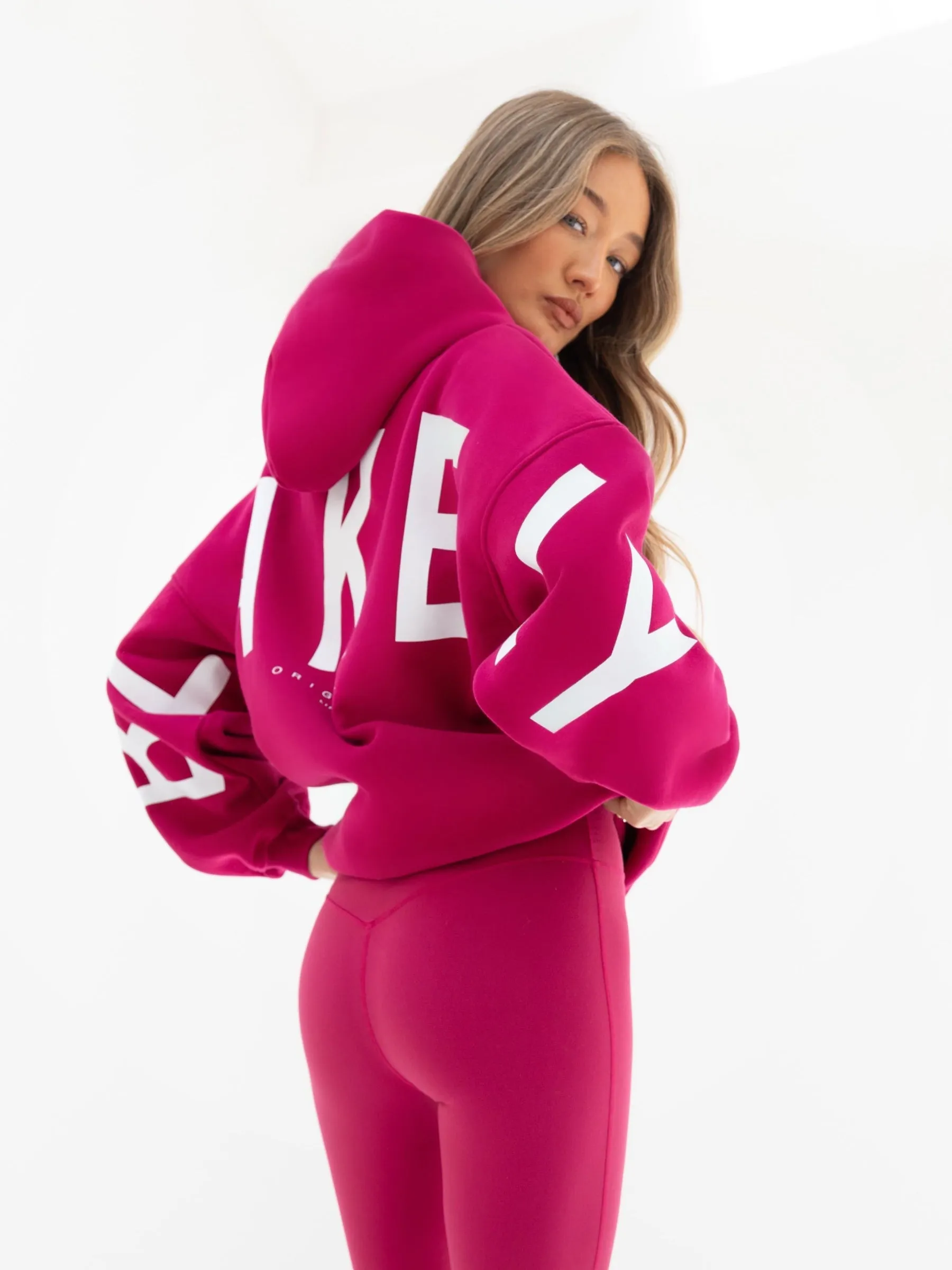 Flexible Fabric Hamster like Isabel Oversized Hoodie - Ultra Pink
