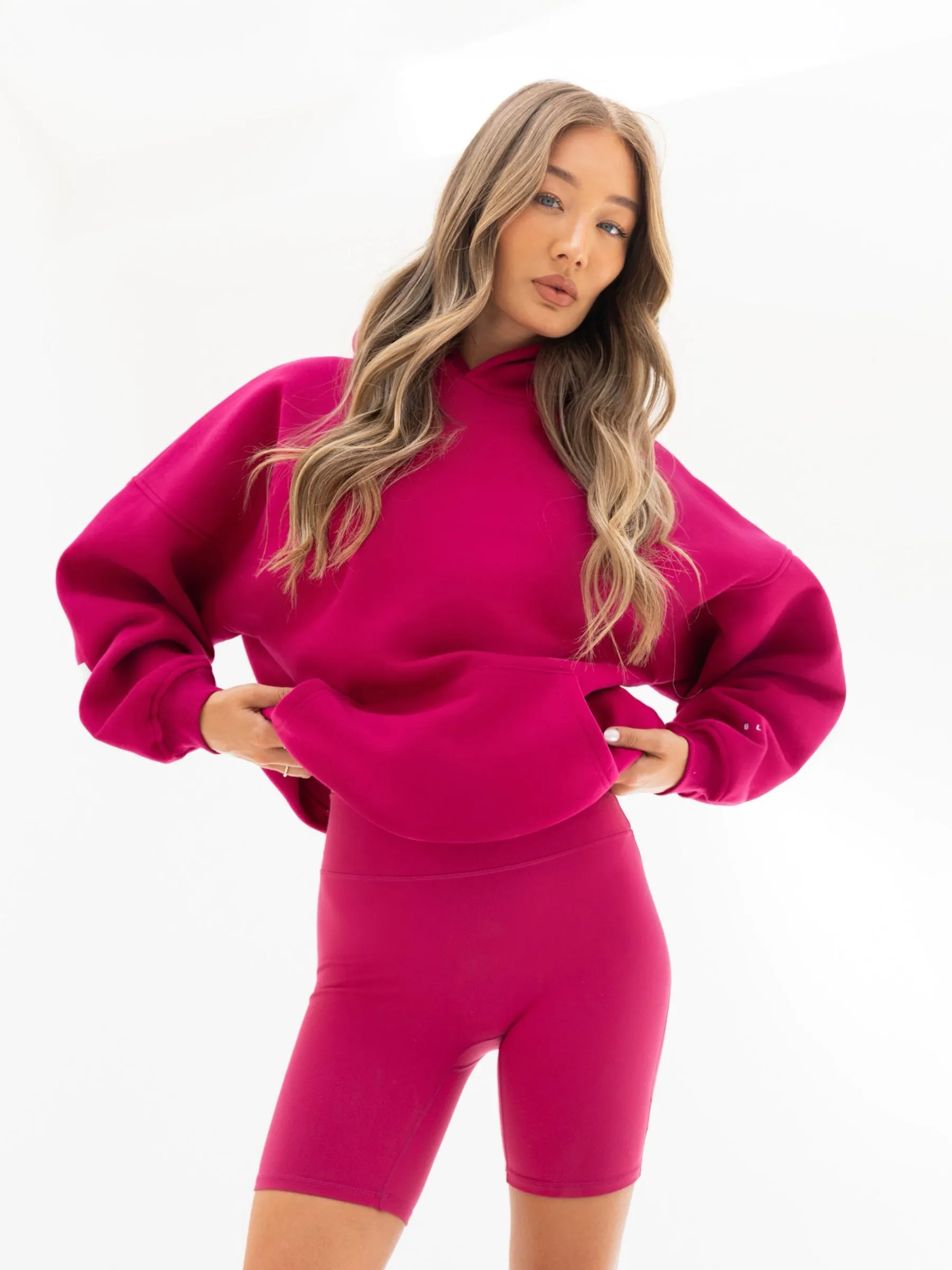 Isabel Oversized Hoodie - Ultra Pink Shark like