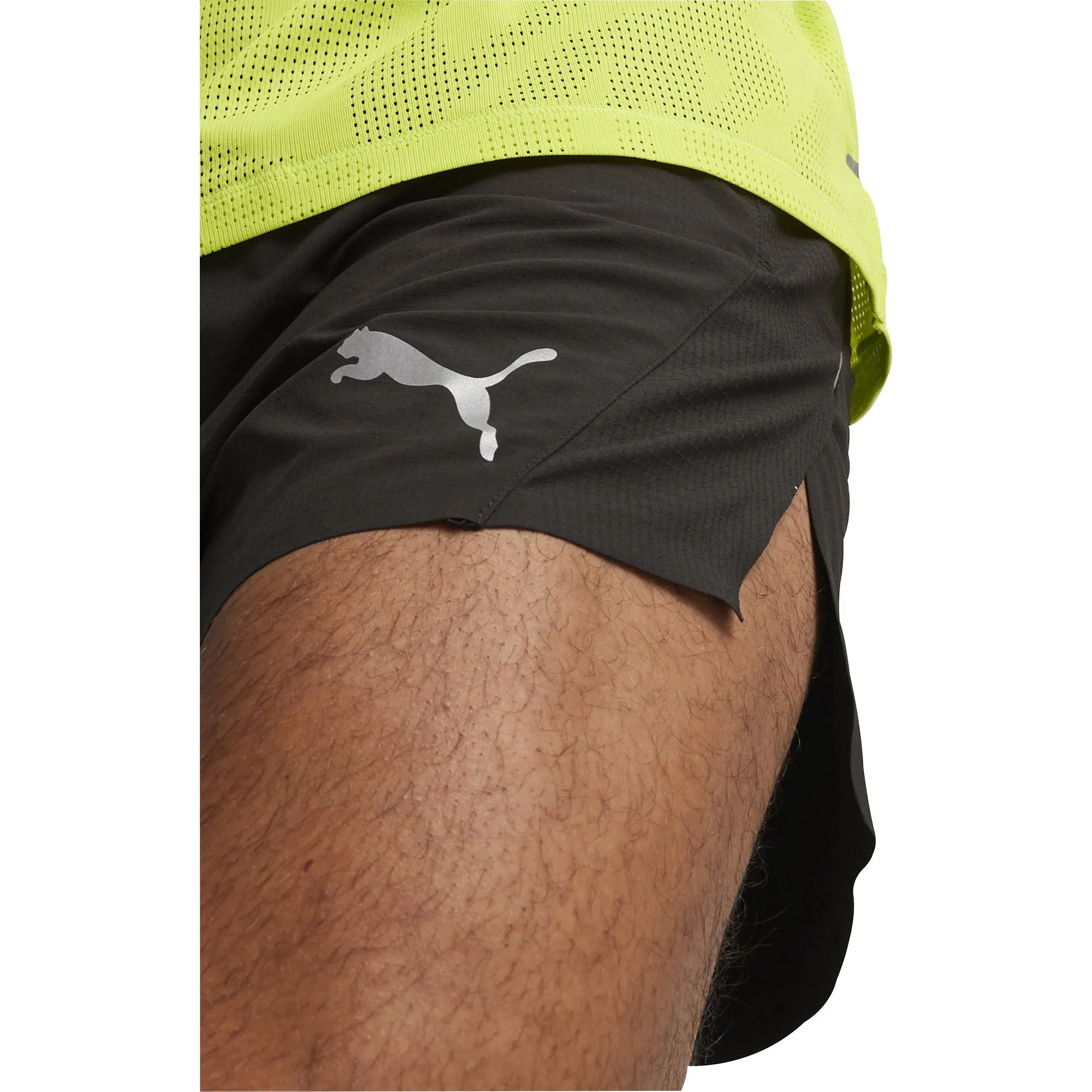 Gym Wear Puma Run Ultraweave Velocity 3 Inch Mens Running Shorts - Black