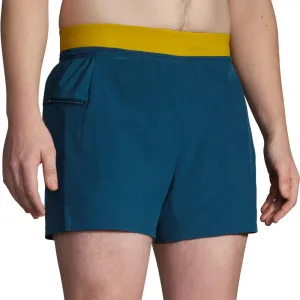 Brooks 5 Inch Sherpa 2 In 1 Mens Running Shorts - Blue Gym apparel Tagless label