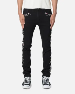 MNML X620 Studded Skinny Denim Jean Black Stylish Daily Wear Parent Style Trend Setter Smart Casual Classic Wear