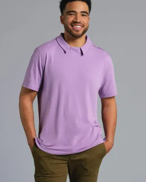 Flexible Ribbed Collar Optimal Airflow Texture Polo T-Shirt 23