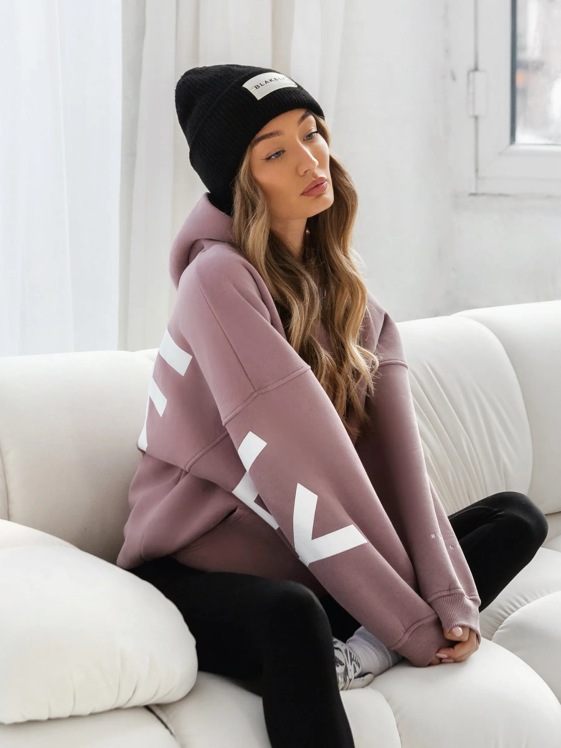 Street Fit Style Isabel Oversized Hoodie - Dusty Pink