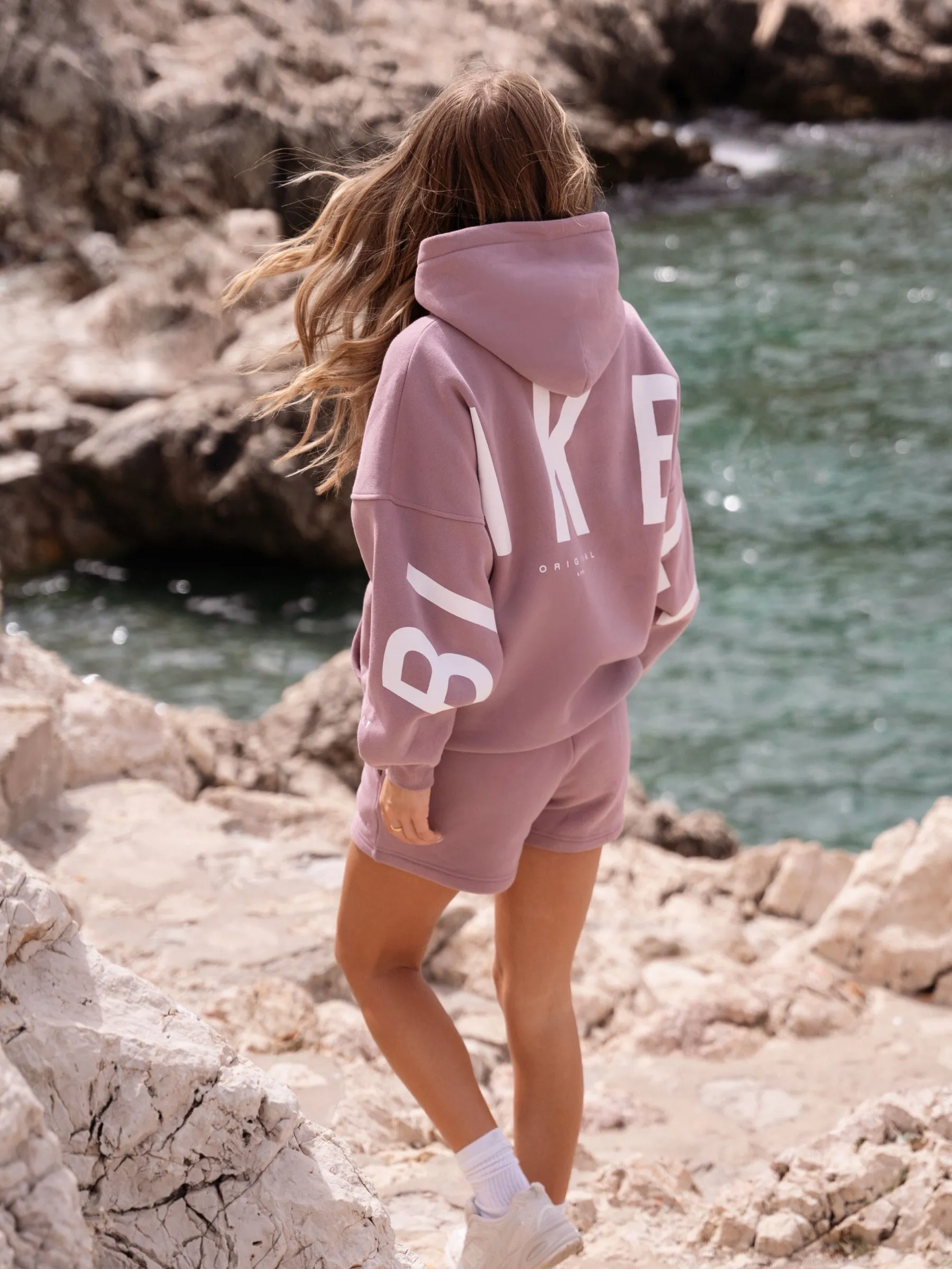 Isabel Oversized Hoodie - Dusty Pink Home Office Attire Durable Stitching