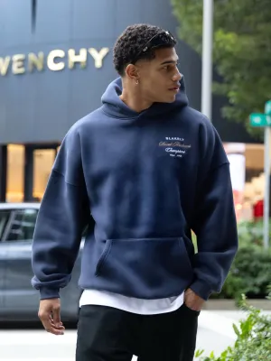 Coffee Shop Vibes Legacy Relaxed Hoodie - True Navy