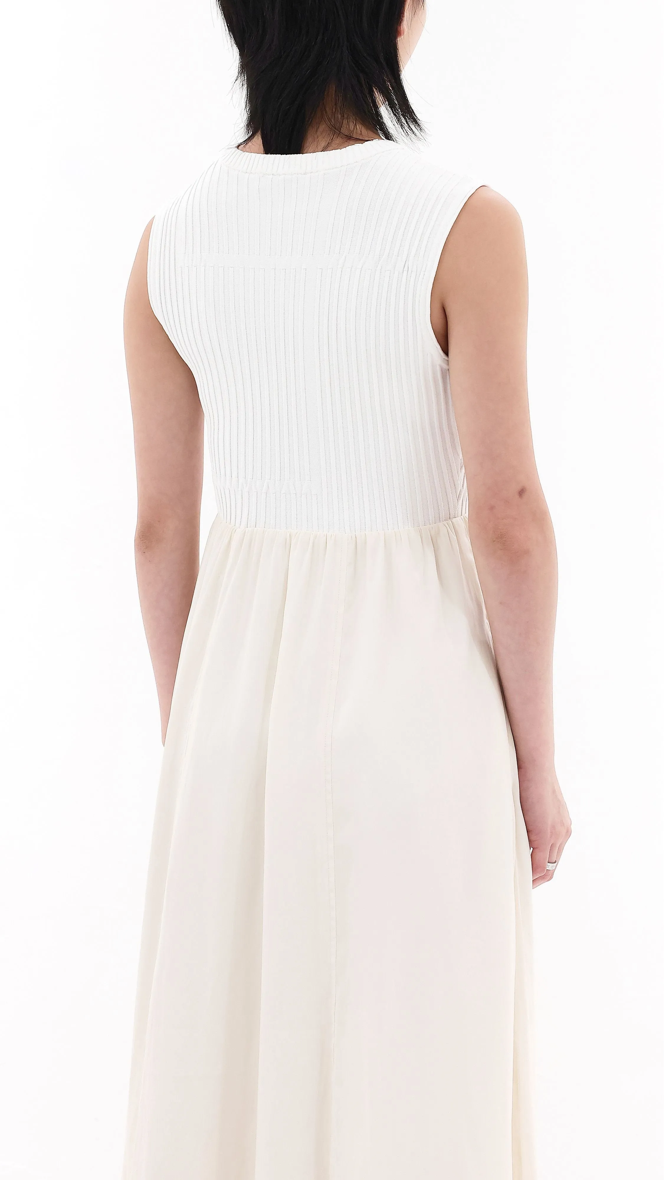 Balloon Shape Dress Vegan Mood Layered Paneling