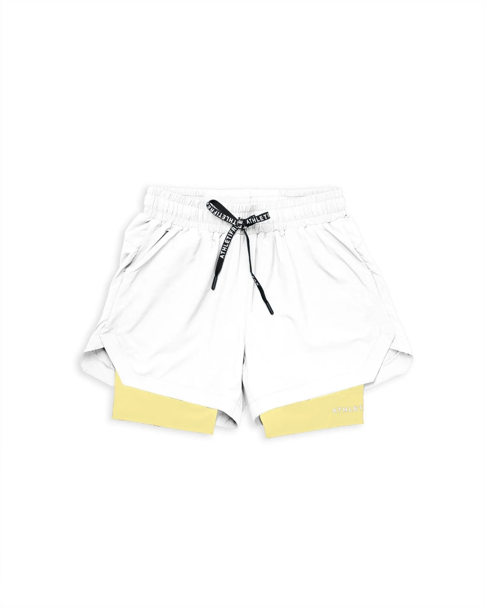 Sporty Edge [CORE] Training Shorts 4" - White/Pannacotta