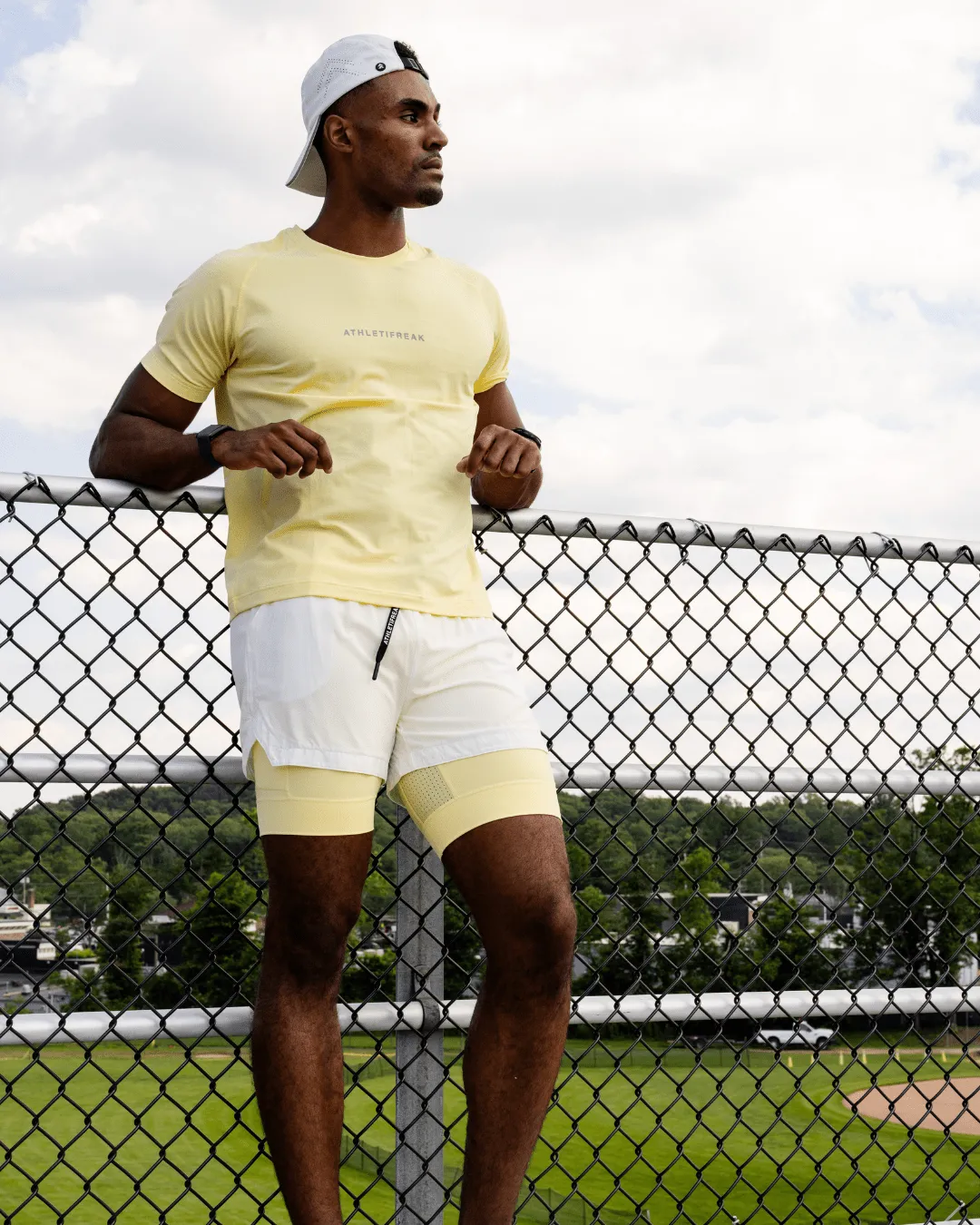 [CORE] Training Shorts 4" - White/Pannacotta checked shorts Summer Wear