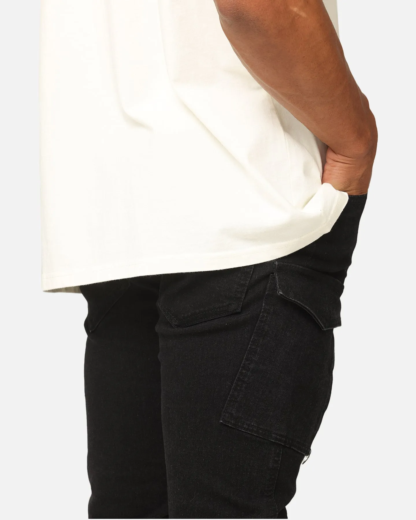 Neutral Loose Saint Morta Skinny Cargo Jeans Vintage Black