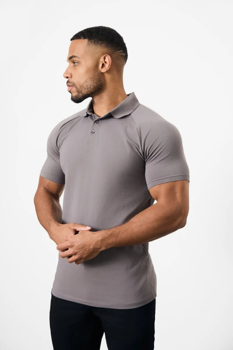 Urban Explorer Athletic Fit Polo Shirt in Charcoal