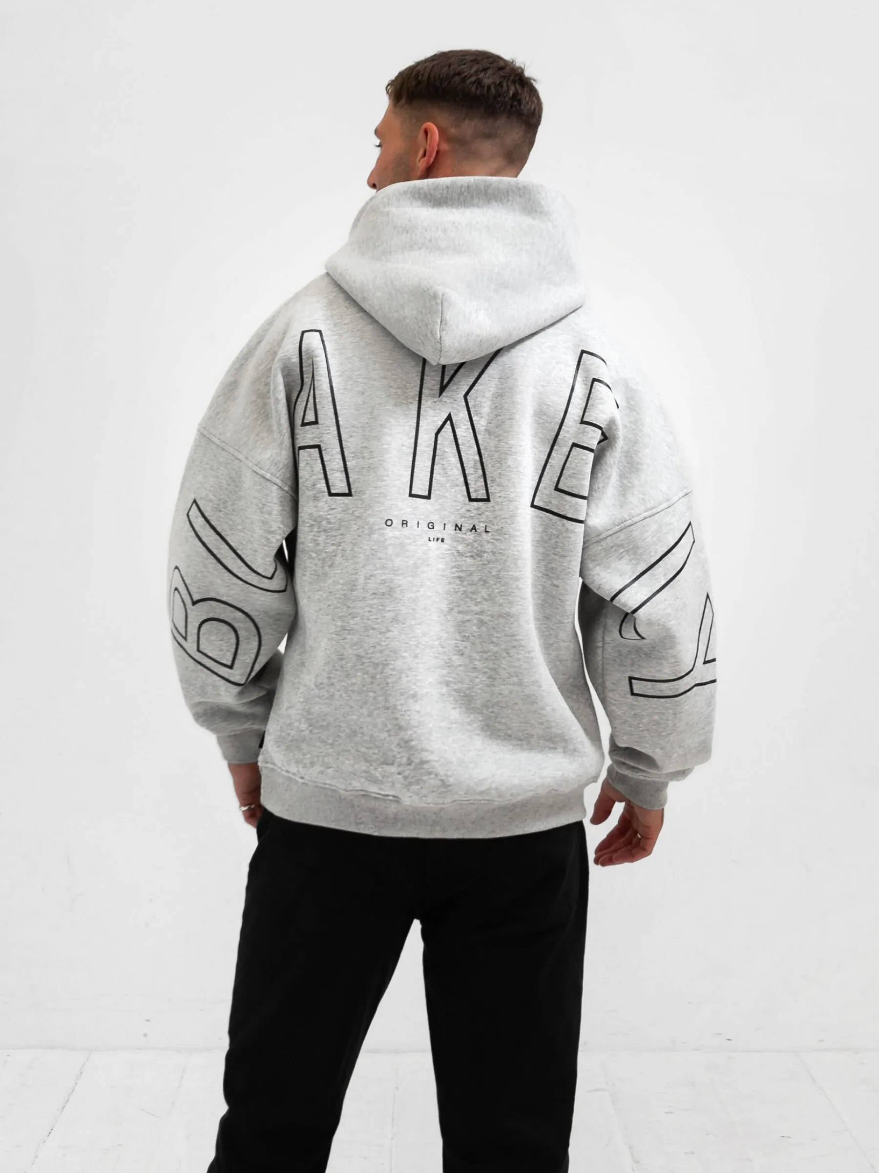 Outline Idris Oversized Hoodie - Marl Grey Semi Formal Moisture wicking