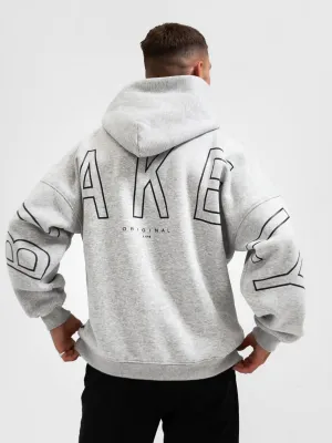 Outline Idris Oversized Hoodie - Marl Grey Street Cool Lounging wear