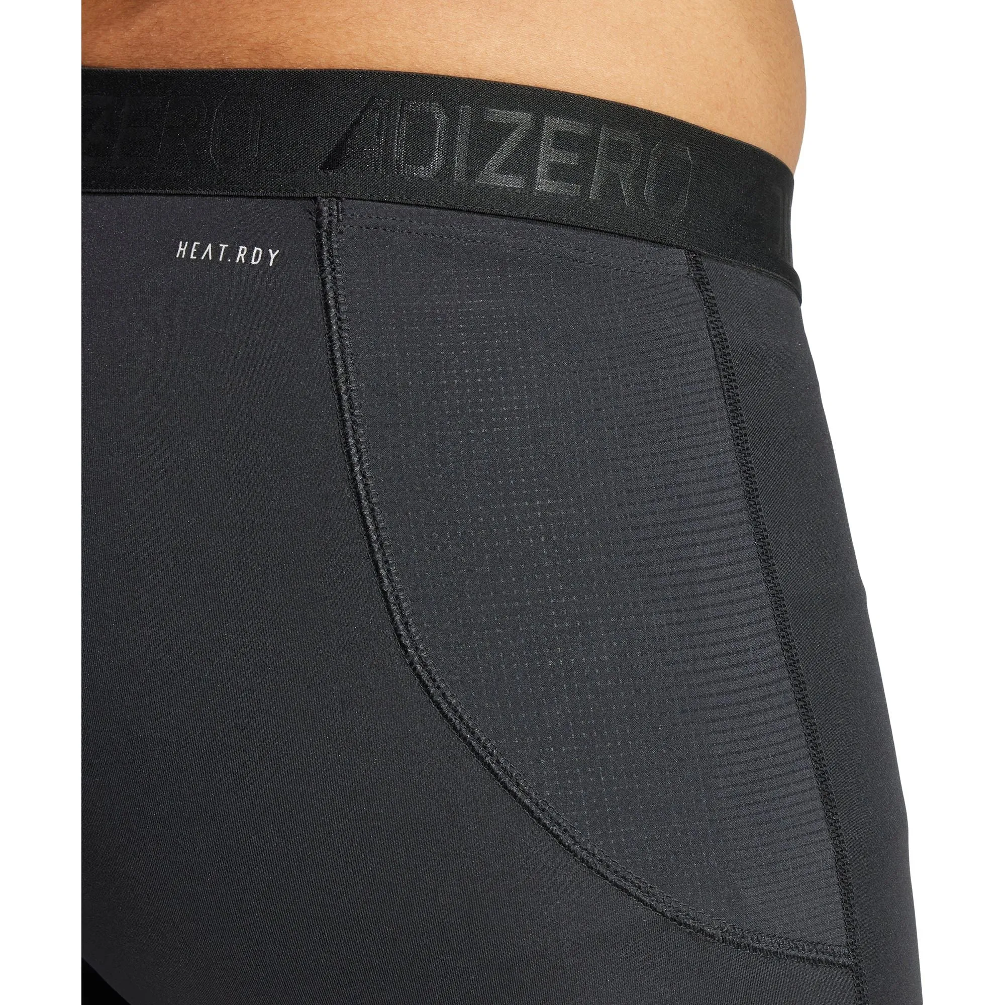 linen option Breathable mesh adidas Adizero Mens Short Running Tights - Black