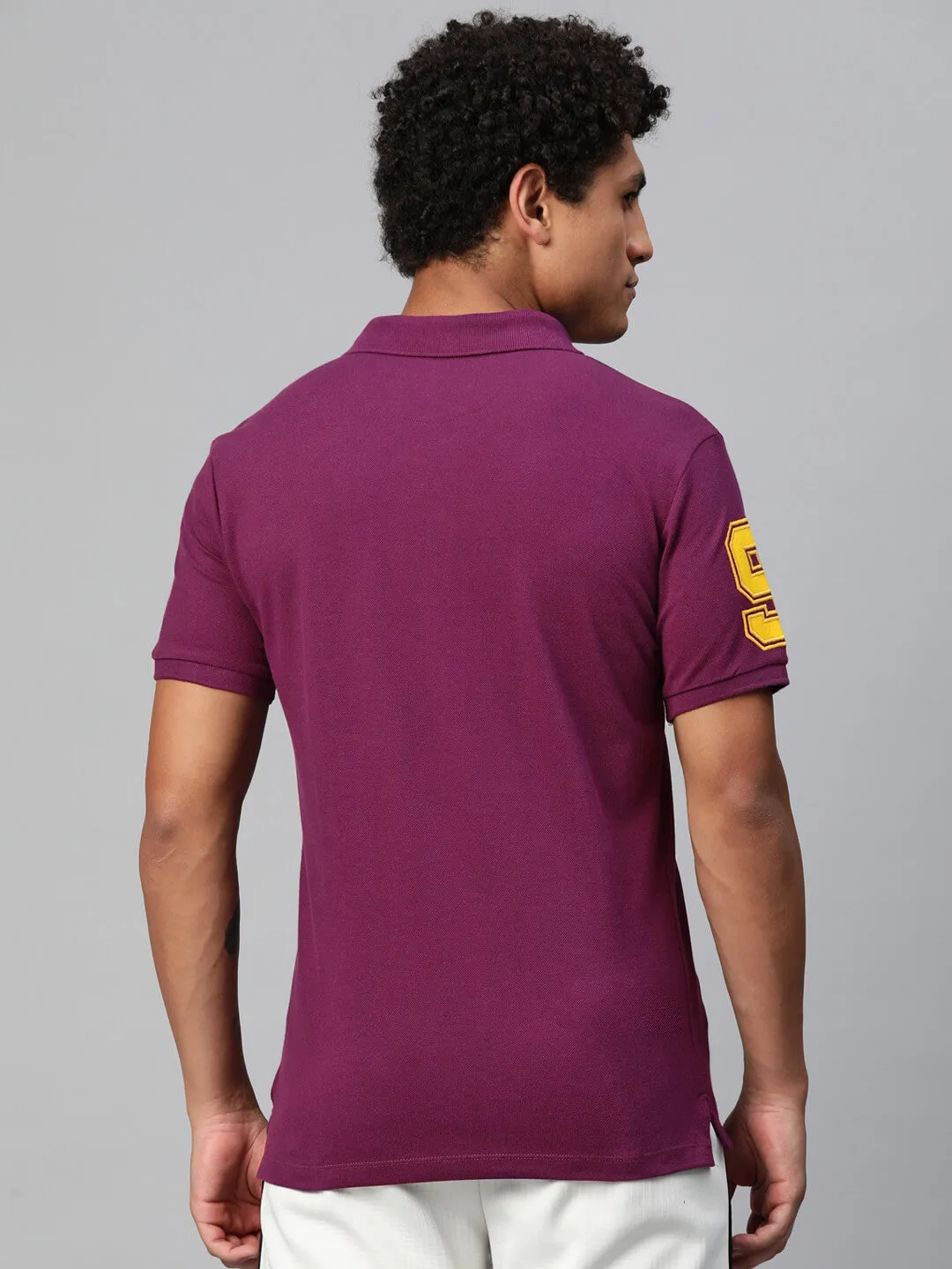 Weekend Vibes Alcis Men Typography Printed Polo Collar Dry Tech Slim Fit T-shirt