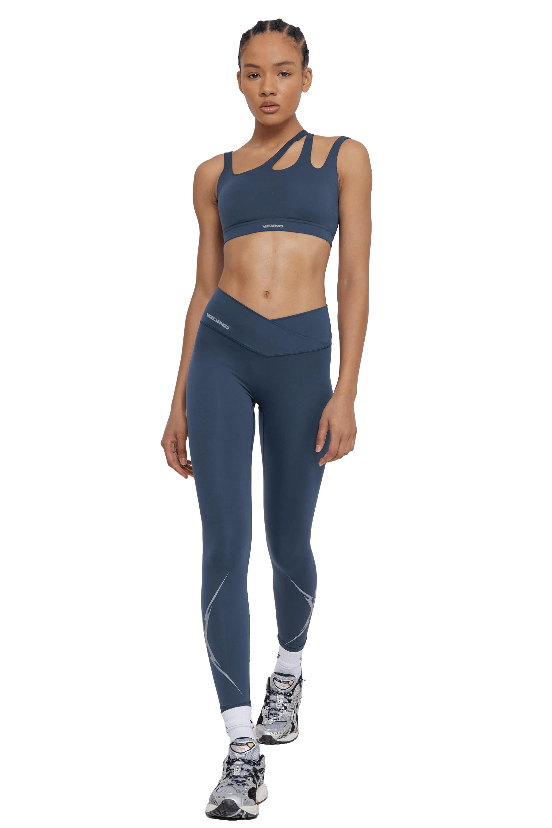 Stretchy Band SPORTS BRA ASYMMETRIC - Navy