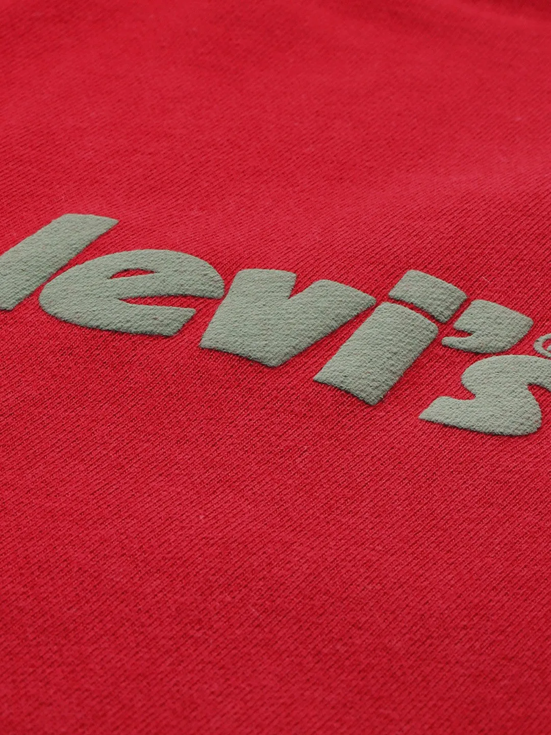 Men's Solid Red Crew Neck Sweatshirt Flexible Hood Structure Platypus like