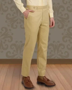 Raw edge Mellow Mustard Soft Twill Dress Pant