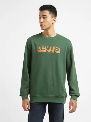 Men's Brand Logo Crew Neck Sweatshirt Cozy