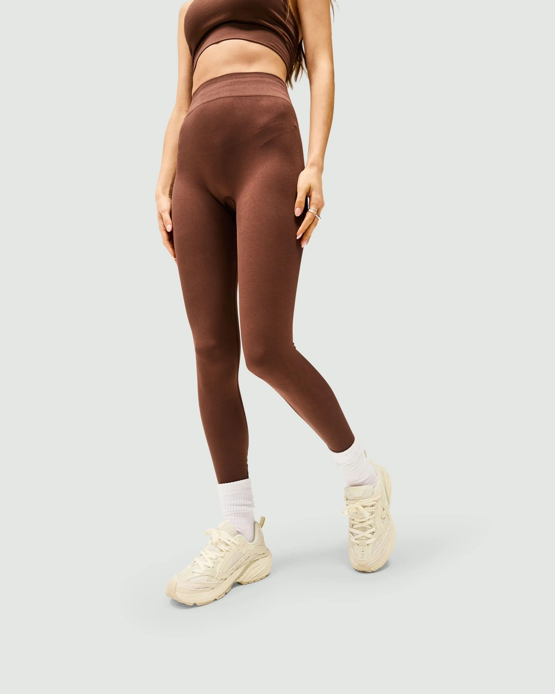 Owners Club Contour Seamless Legging - Mocha Long Wearing