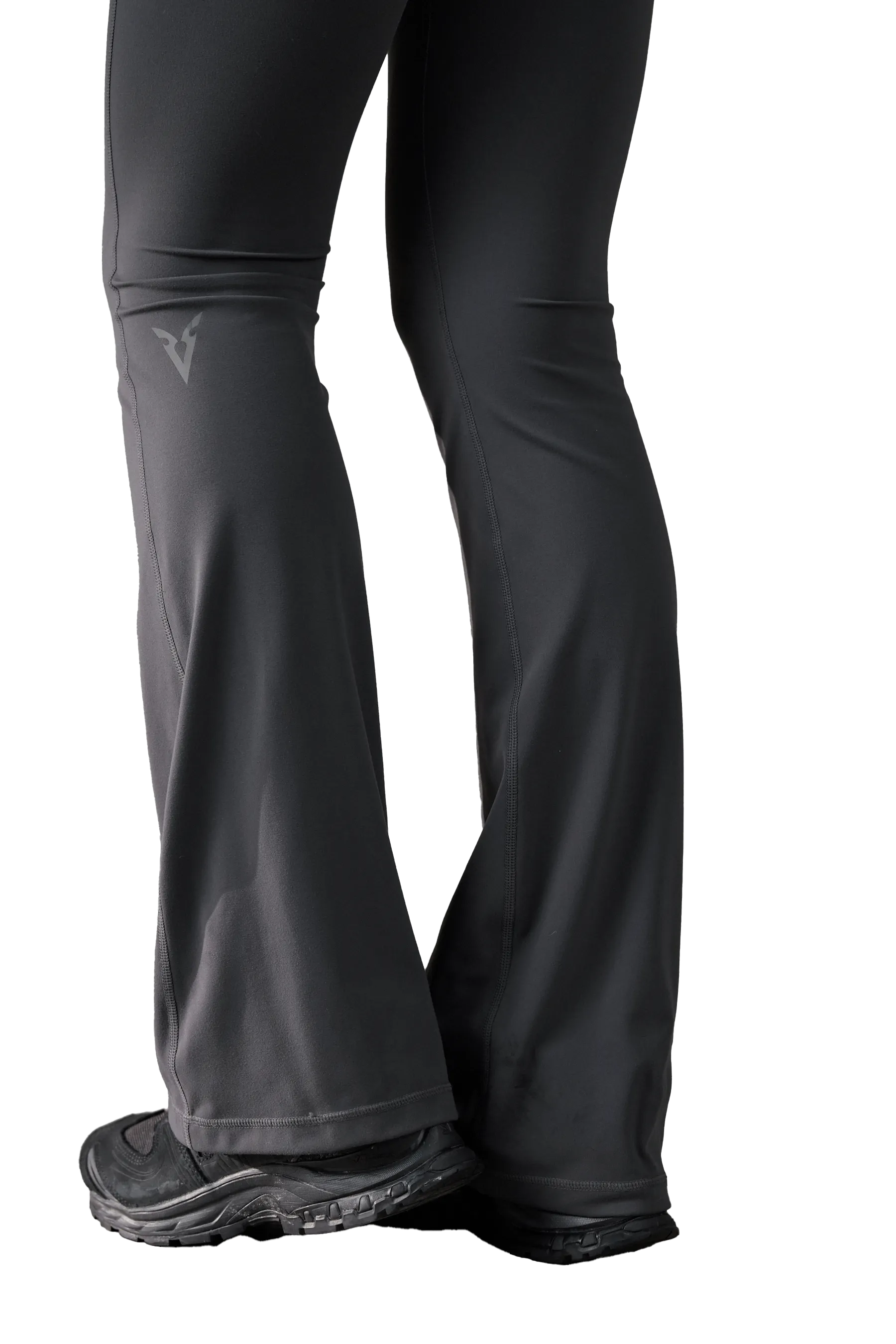 Durable Stitch Active Lifestyle Pilates Session FLARED LEGGINGS - Dark Gray