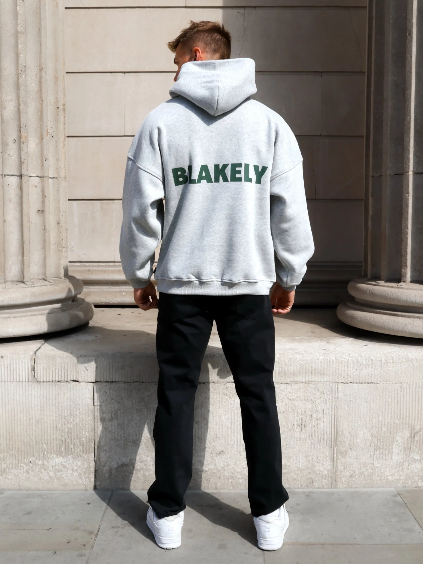 City Tour Adaptive clothing Arlo Relaxed Hoodie - Marl Grey
