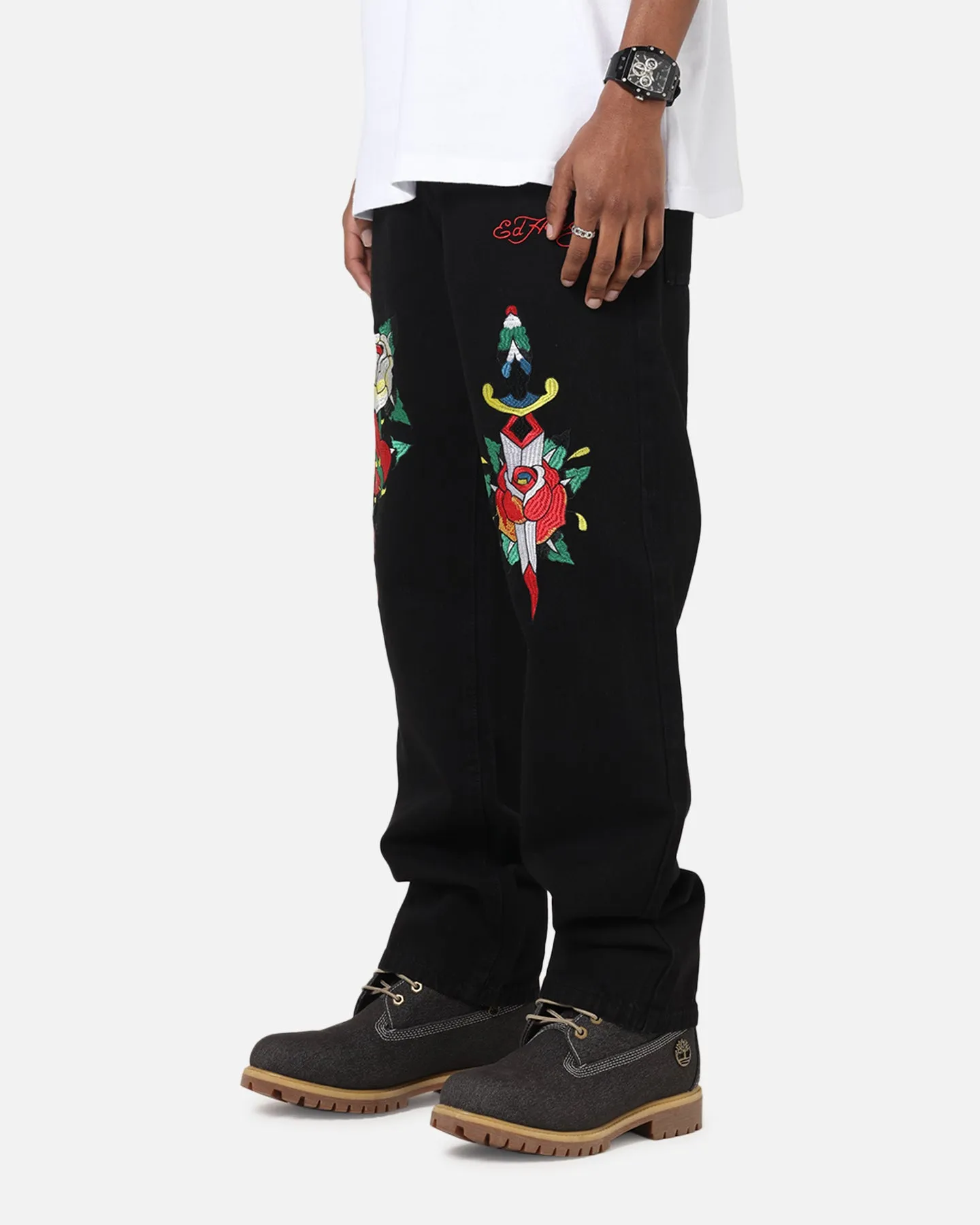 Ed Hardy Once Wounded Jeans Black Neutral Piece Smart Casual Athlete Fit