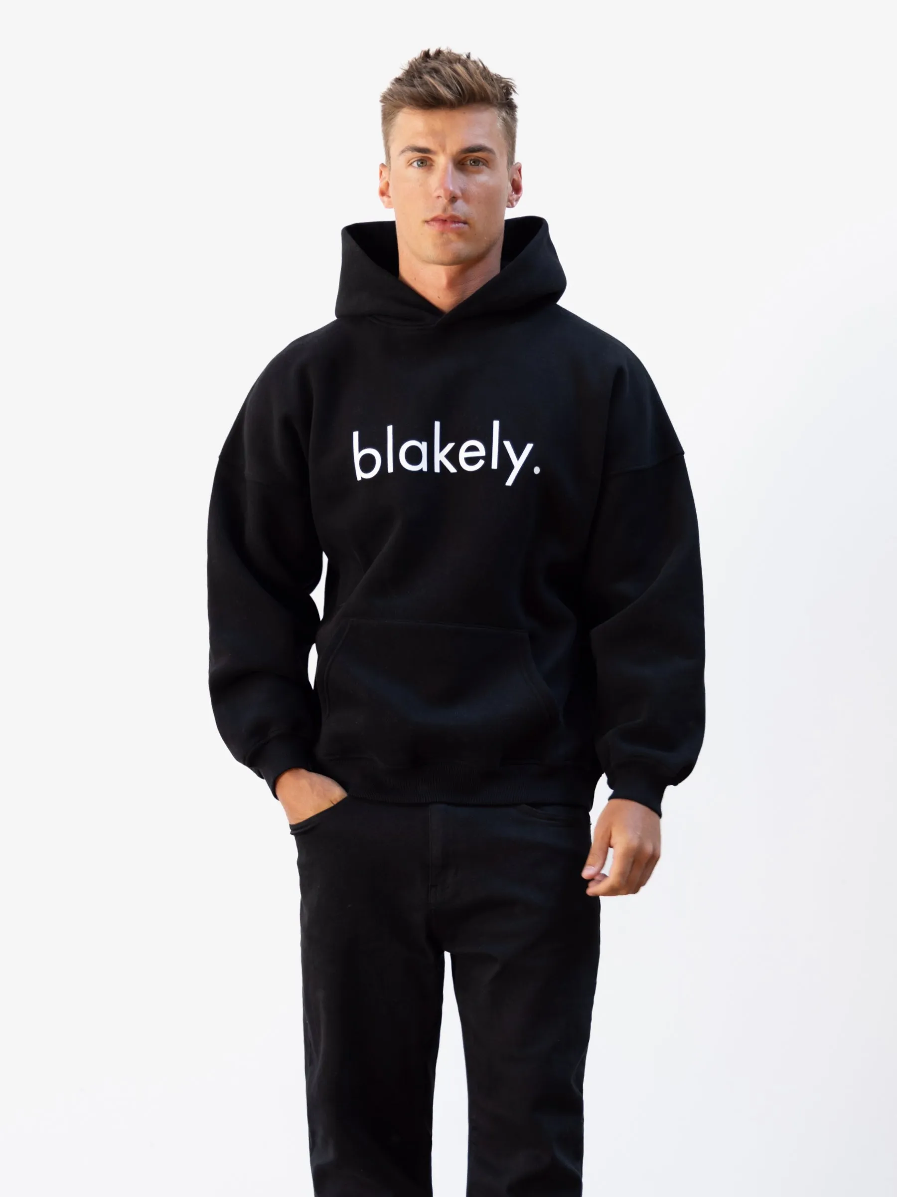 Logo Relaxed Hoodie - Black Fur like Everyday Comfort