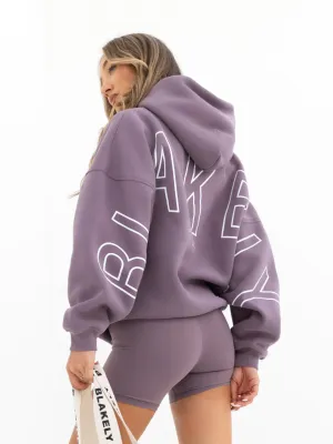 Sparkly details New Year's Eve wear Outline Isabel Oversized Hoodie - Grape
