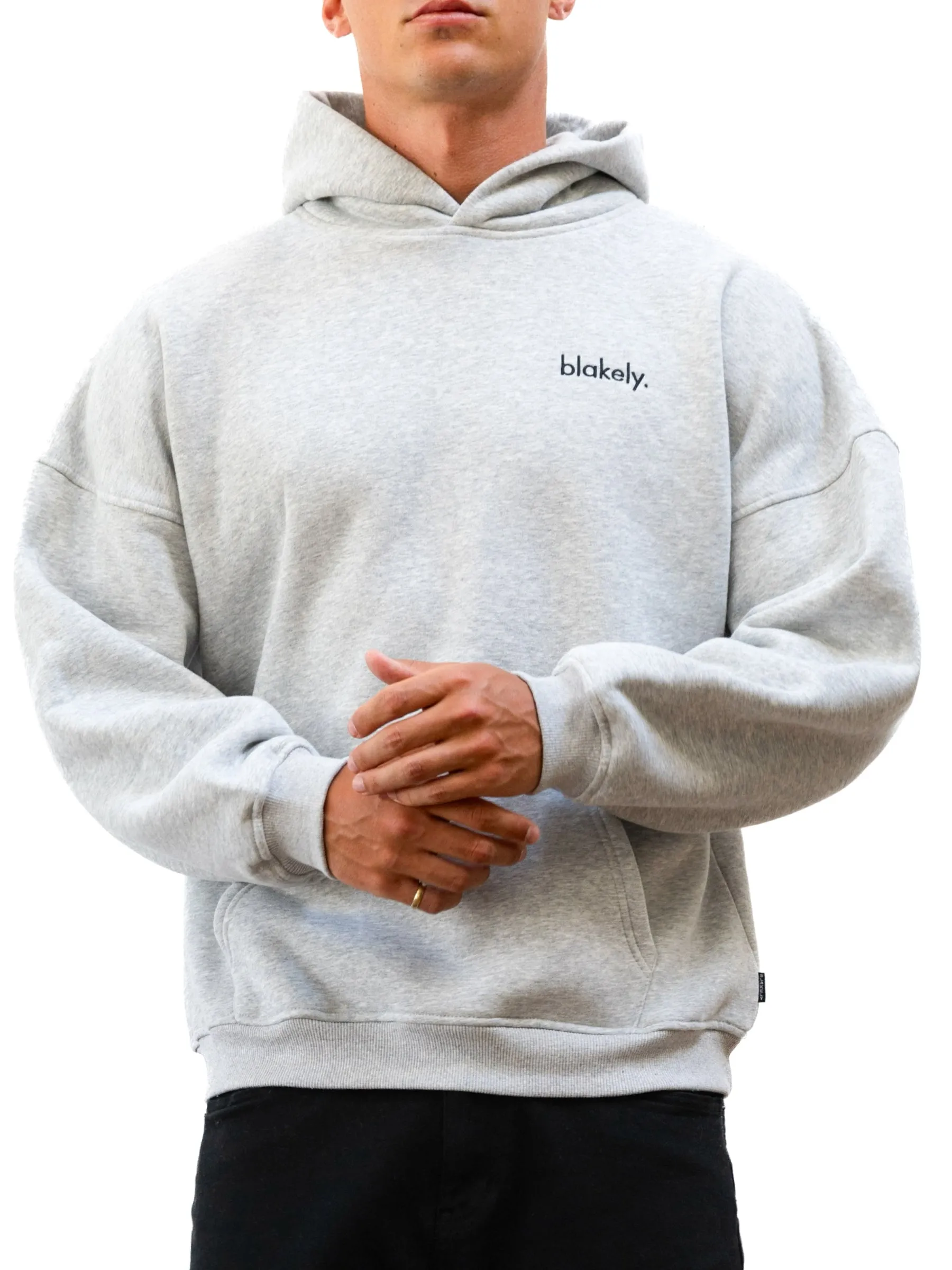 Niche style Sami Relaxed Hoodie - Marl Grey