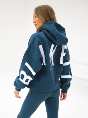 Isabel Oversized Hoodie - Dark Teal Seal like