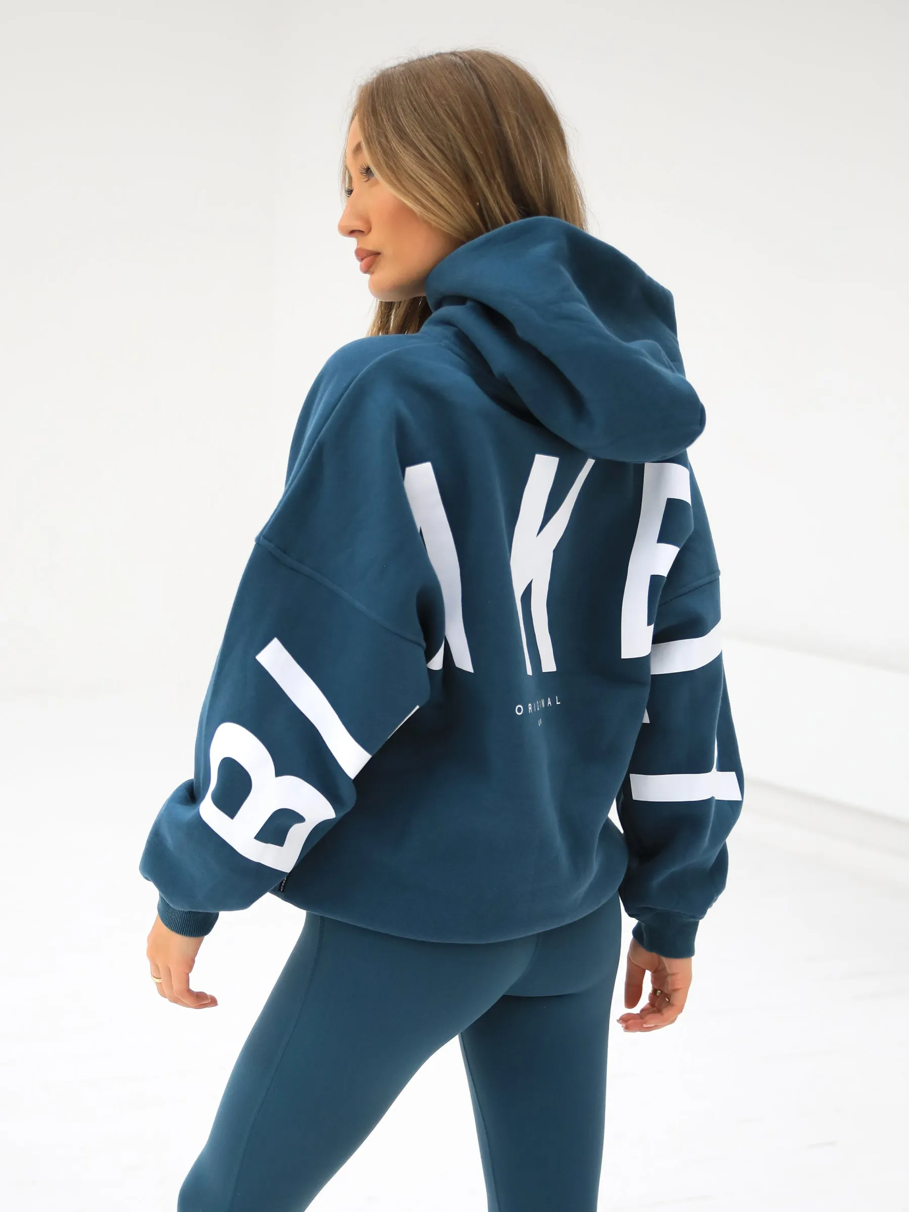 Isabel Oversized Hoodie - Dark Teal Seal like