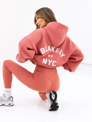 NYC Oversized Hoodie - Sunrise Coral Urban Street Style