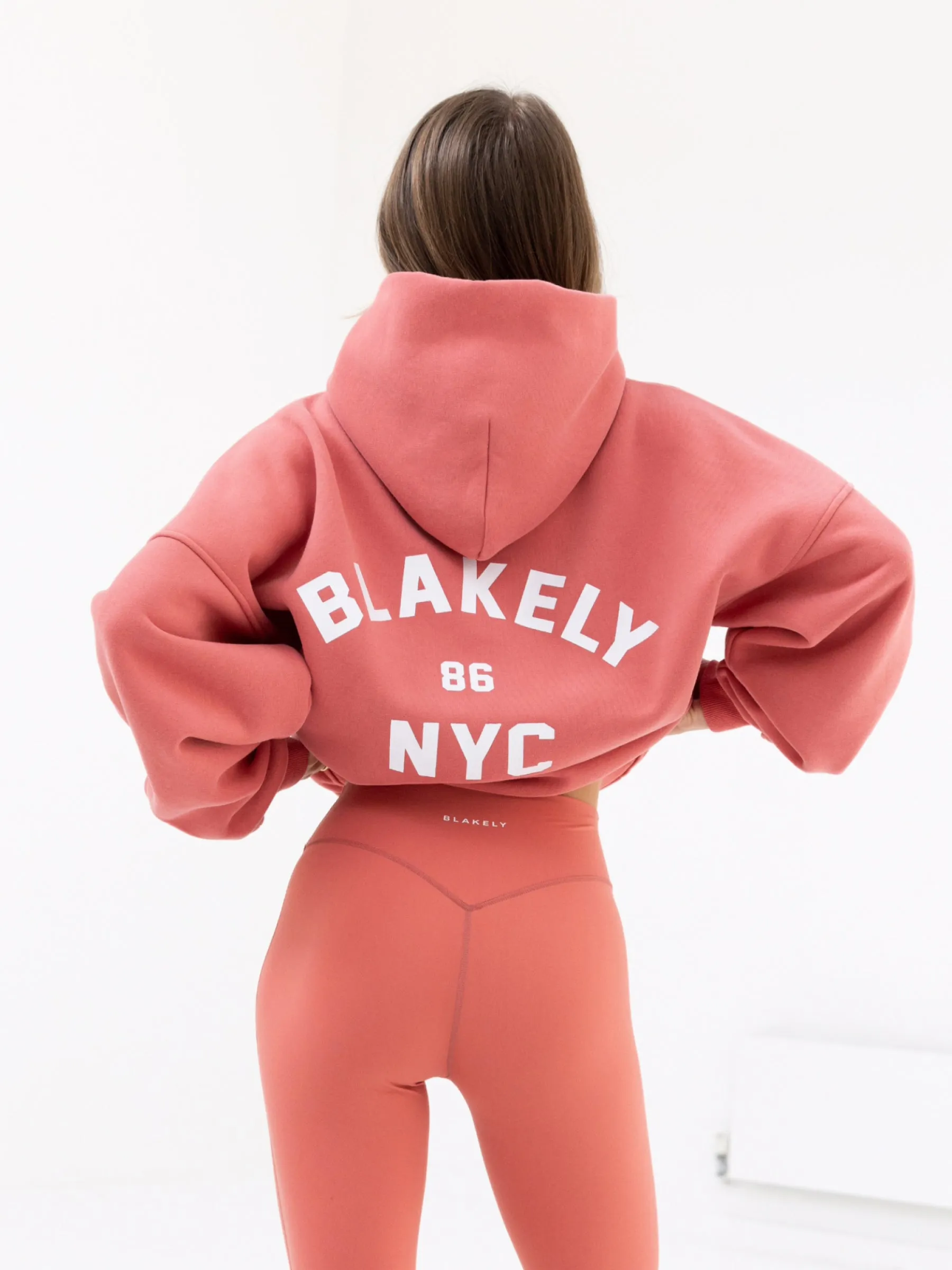 NYC Oversized Hoodie - Sunrise Coral Jaguar like