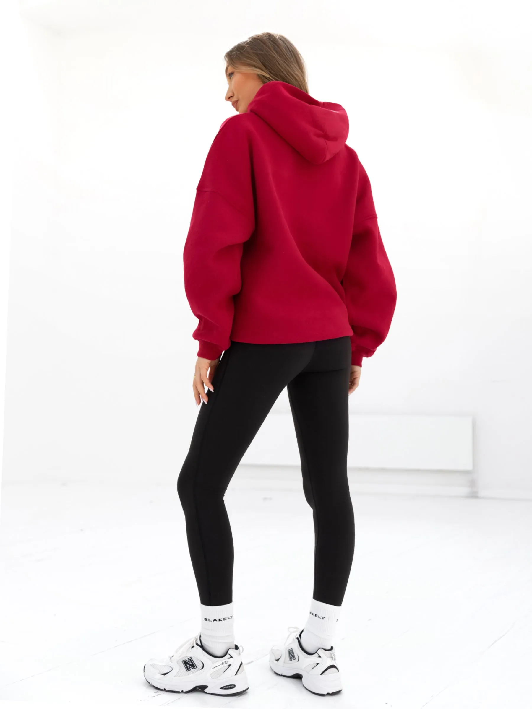 hunting clothes Logo Detail Melrose Oversized Hoodie - Cherry Red