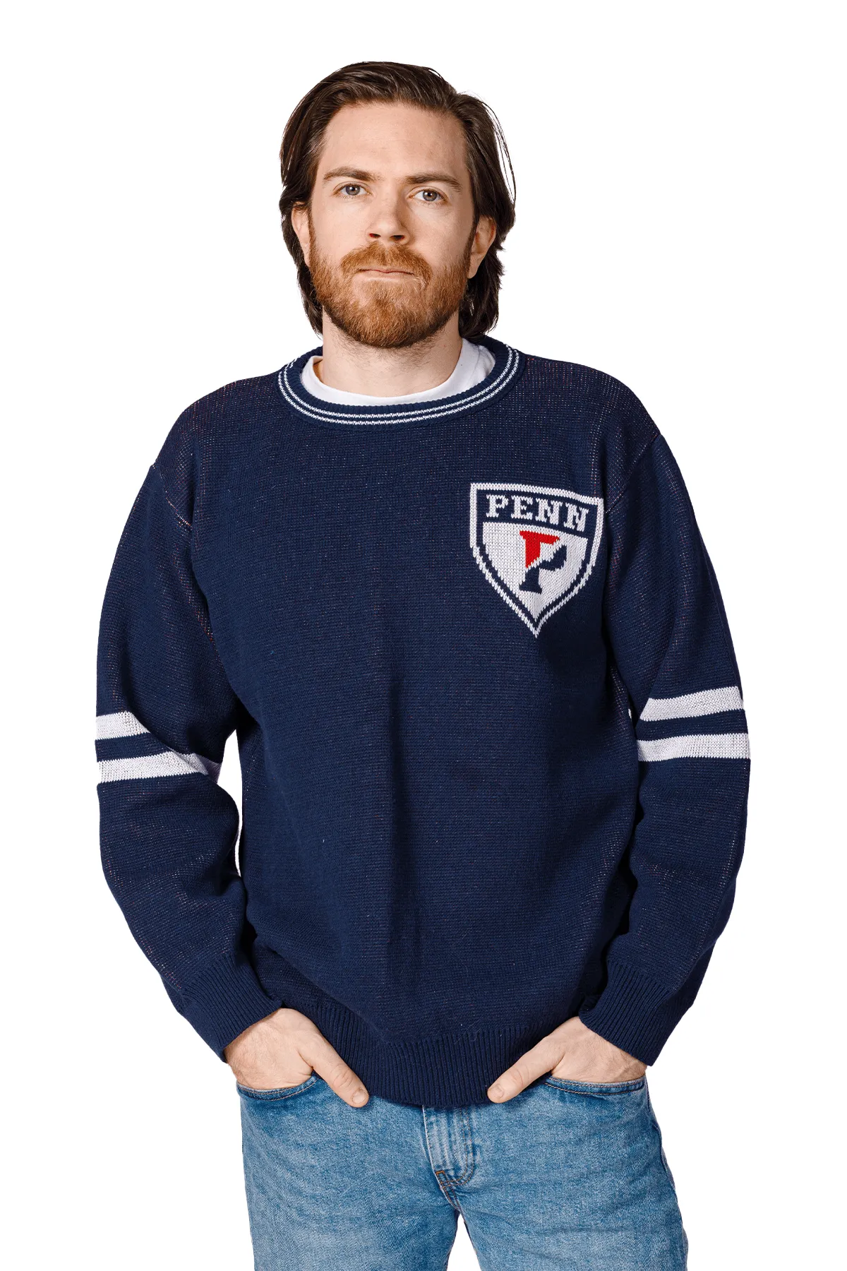 UNIVERSITY OF PENNSYLVANIA UNISEX KNIT CREW Modern Streetwear Pastel color