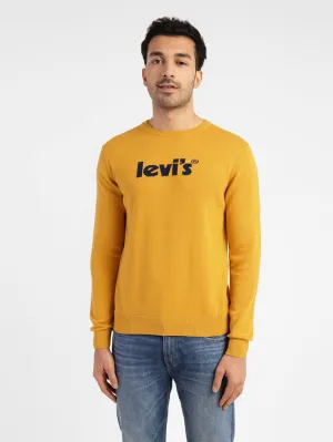 Oktoberfest wear Shark like Men's Brand Logo Crew Neck Sweater Yellow