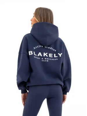 Giraffe like Active Studios Oversized Hoodie - True Navy