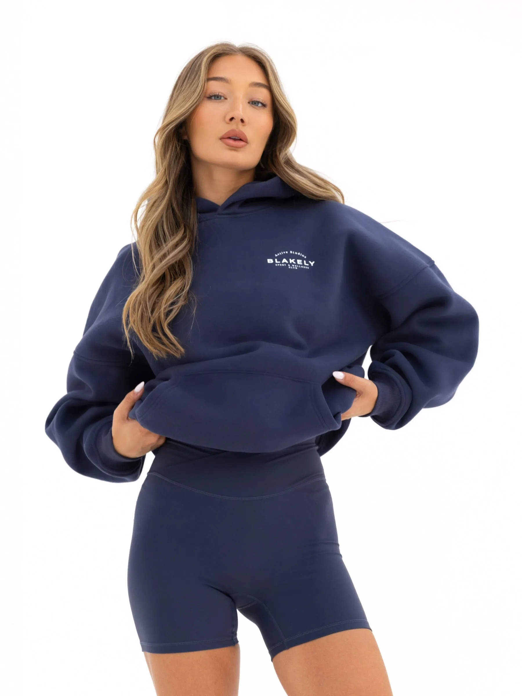 Active Studios Oversized Hoodie - True Navy Potoroo like Cinco de Mayo wear