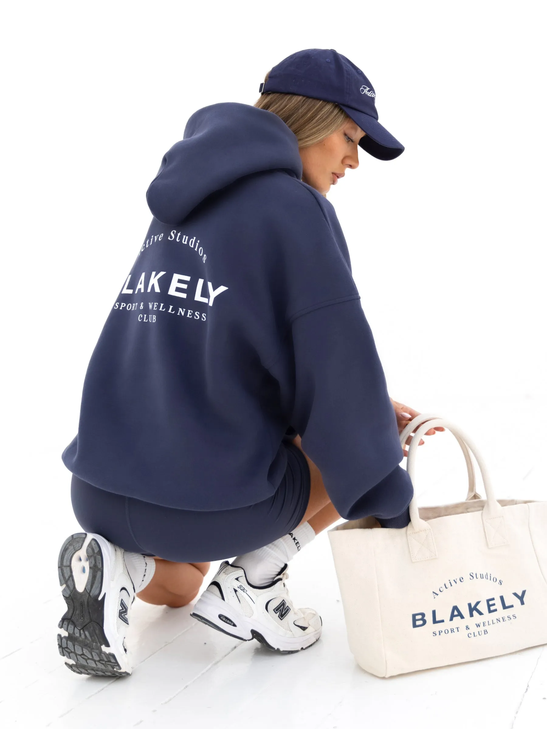 Street Mood Recycled fabric Active Studios Oversized Hoodie - True Navy