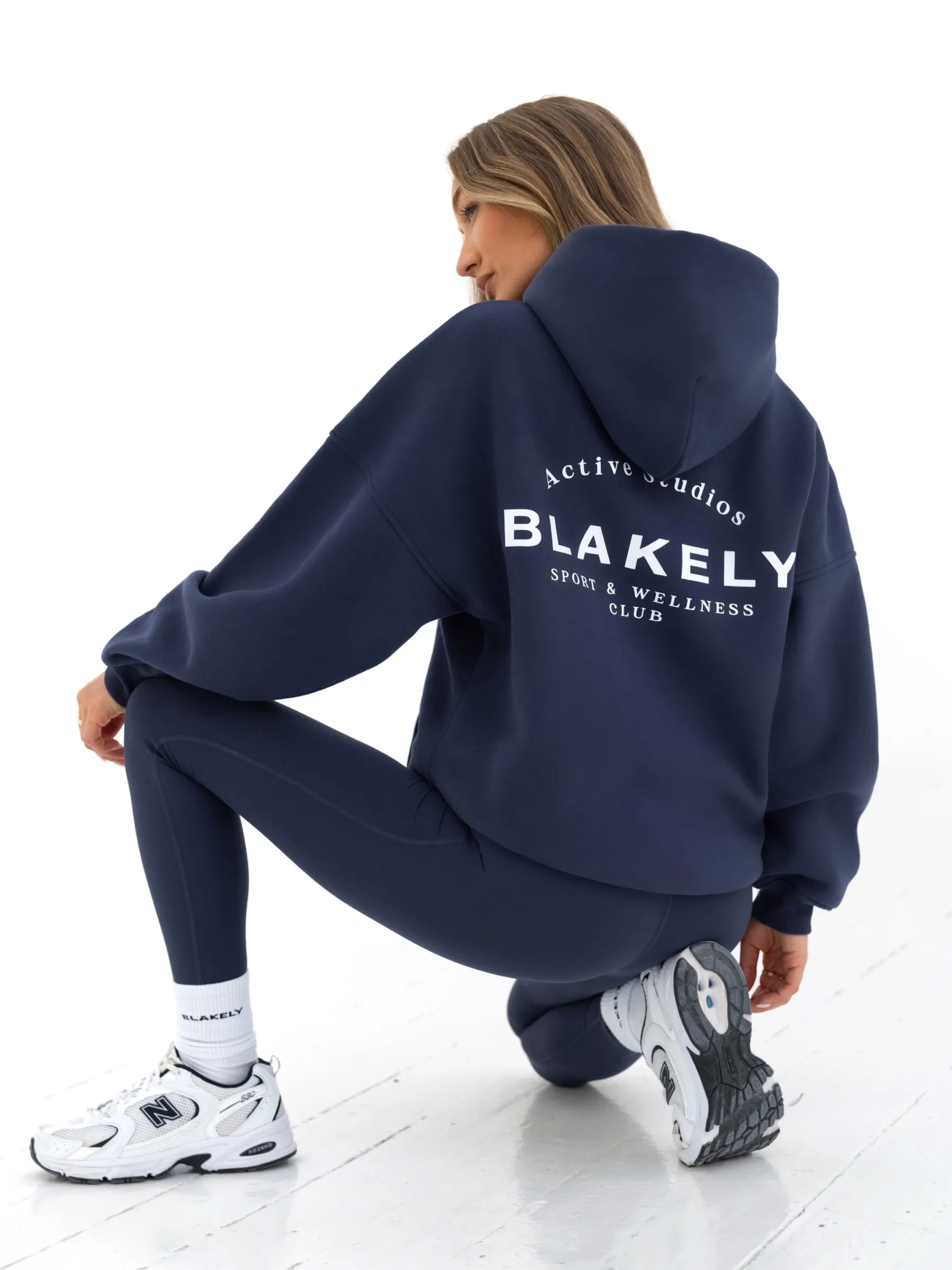 Knit texture Gift worthy Active Studios Oversized Hoodie - True Navy