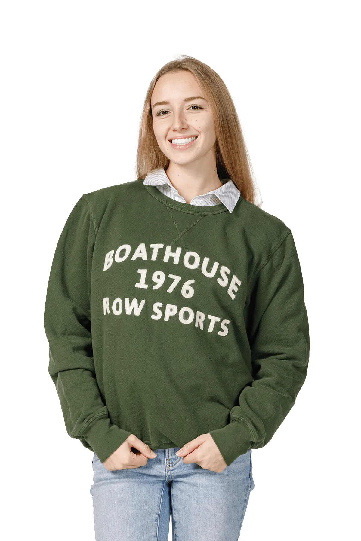 Gym Wear Western Style Boathouse Row Sports Felt Sweatshirt