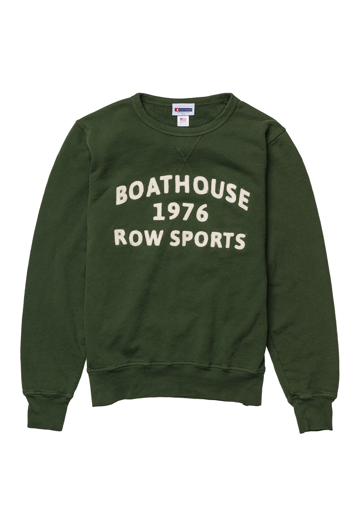 Boathouse Row Sports Felt Sweatshirt Cozy Apparel Retro futuristic