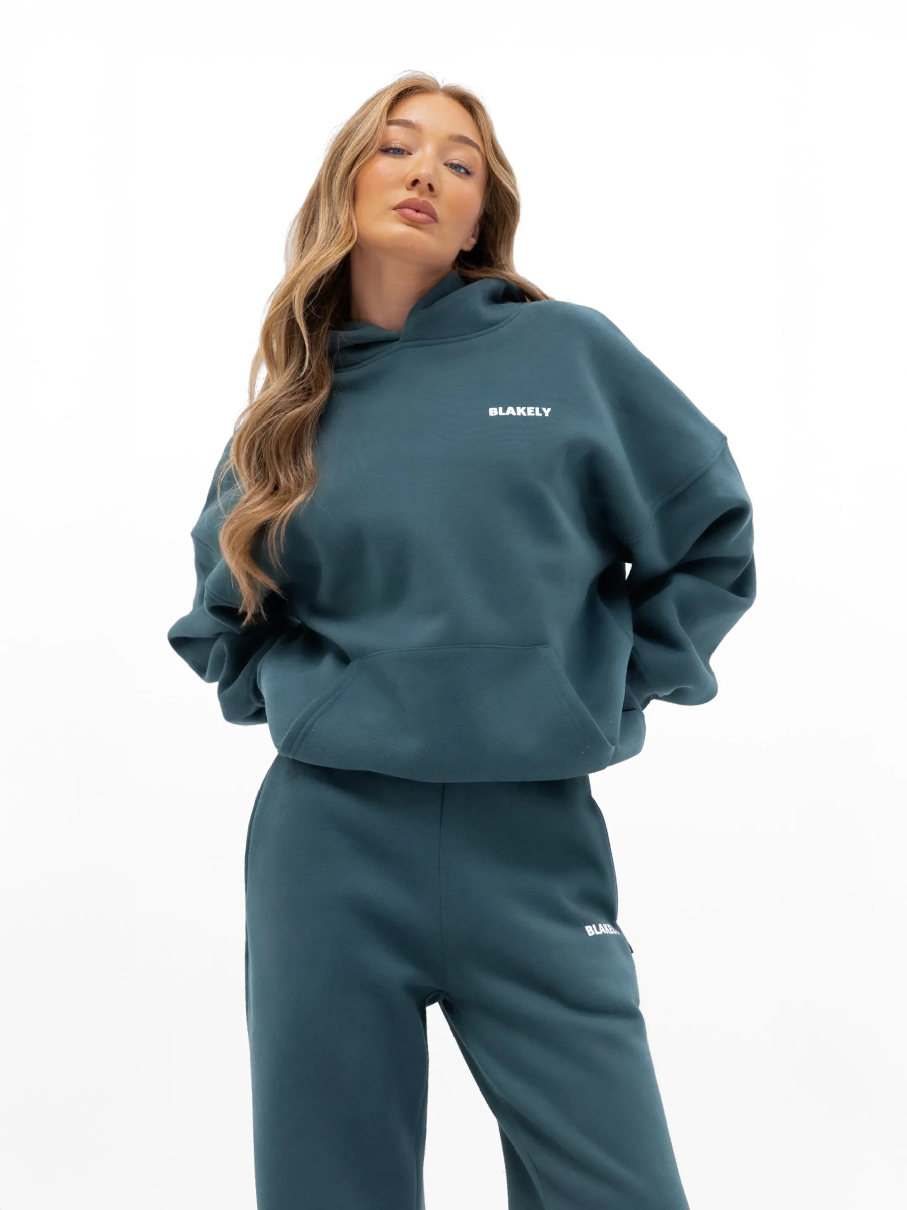 Winter Energy Modern Smart Amelie Oversized Hoodie - Teal Green