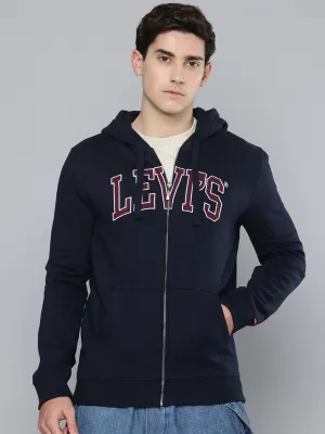 Men's Solid Navy Sweatshirt Lightweight Warmth disabled friendly