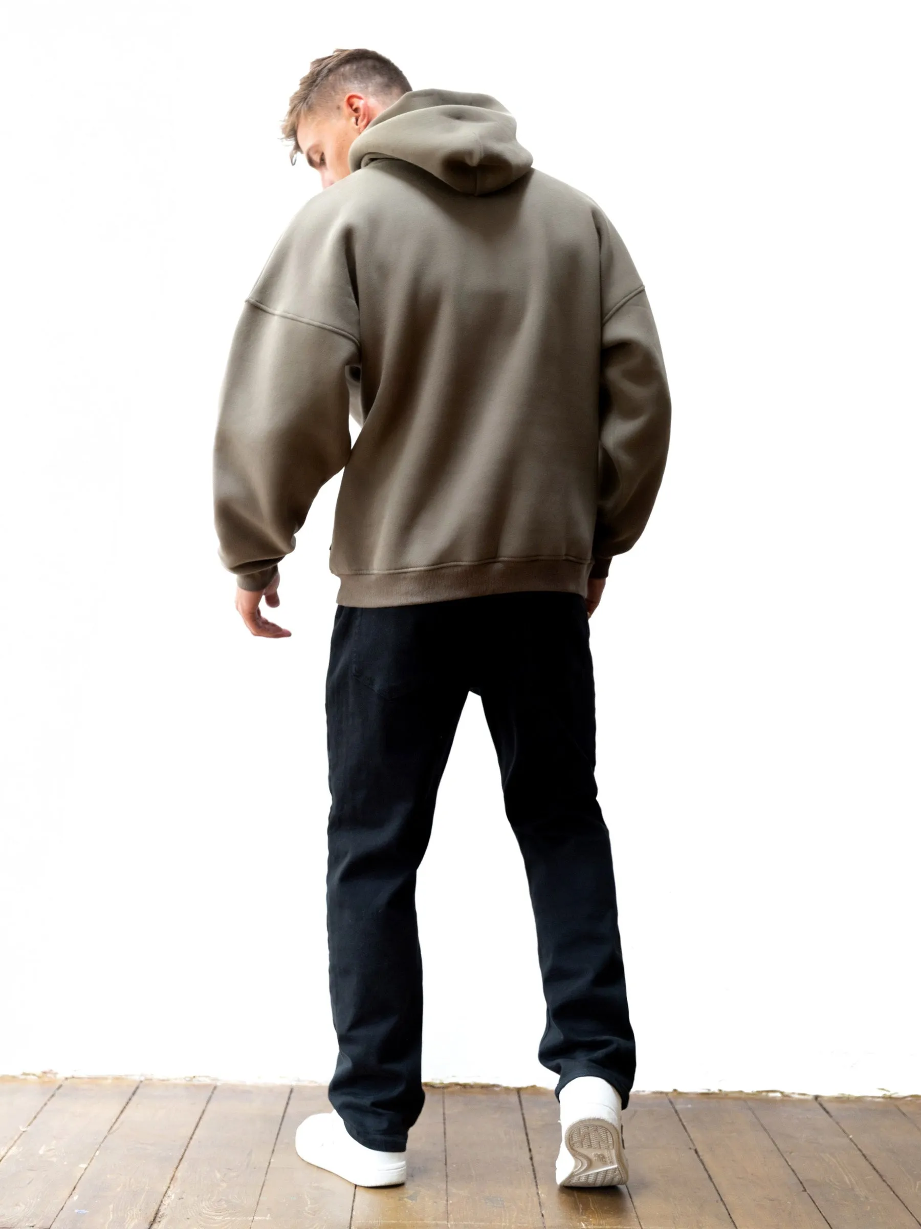Mercer Relaxed Hoodie - Khaki Brown Graphic Ready Fabric