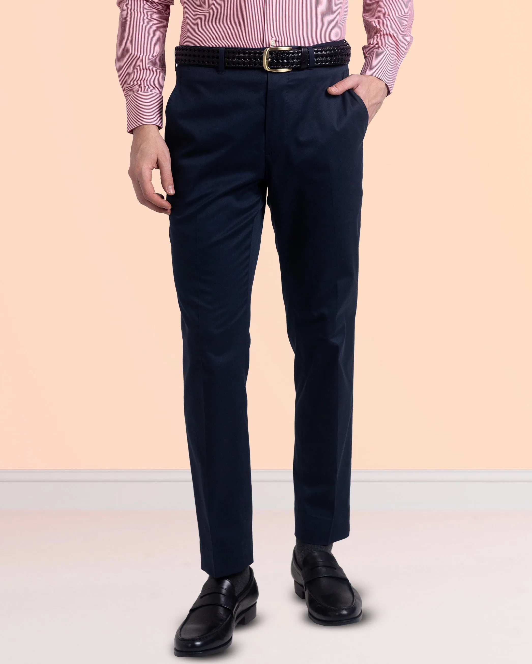 QuickDryTech Dark Navy Twill Dress Pant